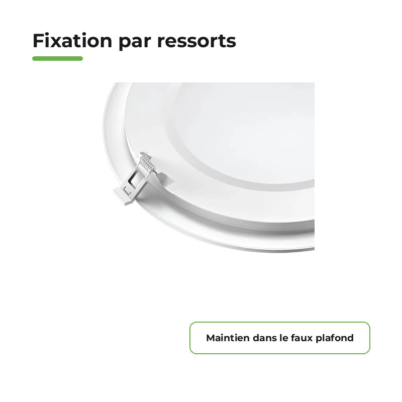 Downlight Dalle LED Ronde Ø298mm 24W Blanc CCT - Pack de 10 – détail