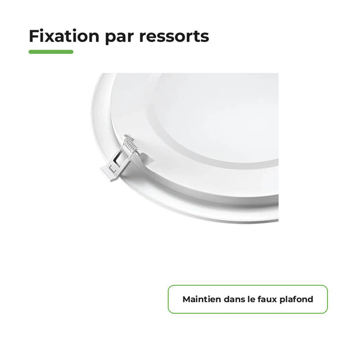 Downlight Dalle LED Ronde Ø298mm 24W Blanc CCT - Pack de 10 – détail