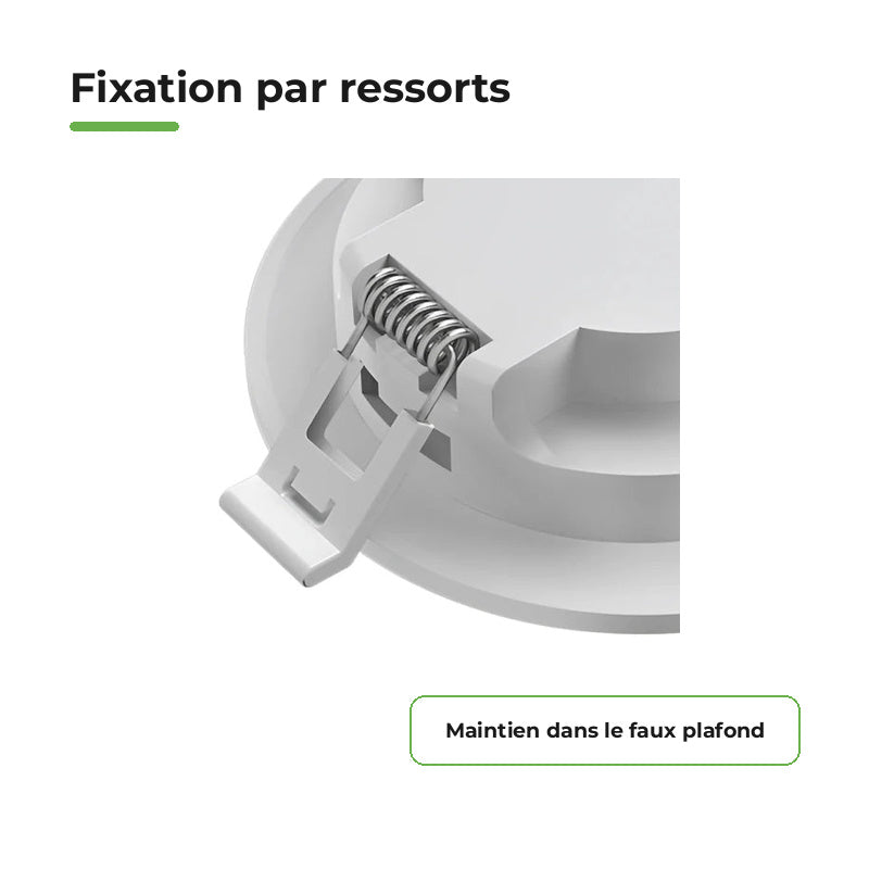 Downlight Dalle LED Ronde Ø85mm 4W Dimmable Blanc CCT - Pack de 10 – détail
