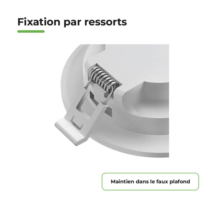 Downlight Dalle LED Ronde Ø85mm 4W Dimmable Blanc CCT - Pack de 10 – détail