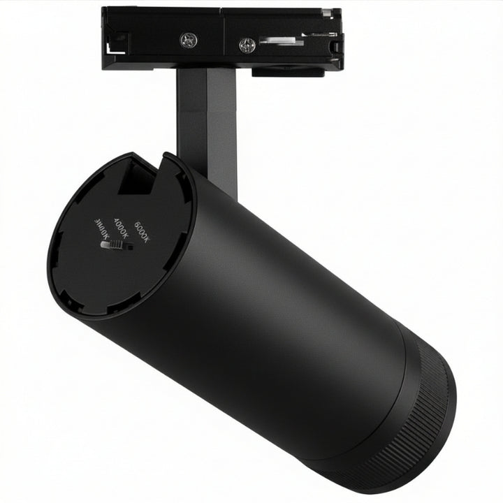 Spot LED sur Rail Noir Angle Ajustable Monophasé 30W 15-60° CCT TRIAC Dimmable