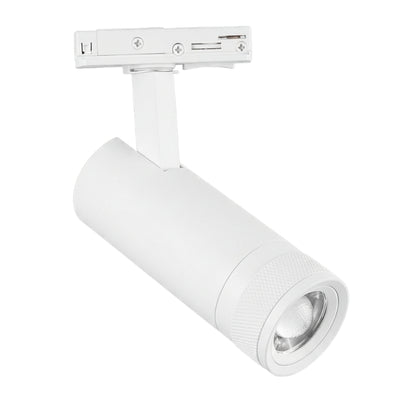 Spot LED sur Rail Blanc Angle Ajustable Monophasé 30W 15-60° CCT TRIAC Dimmable