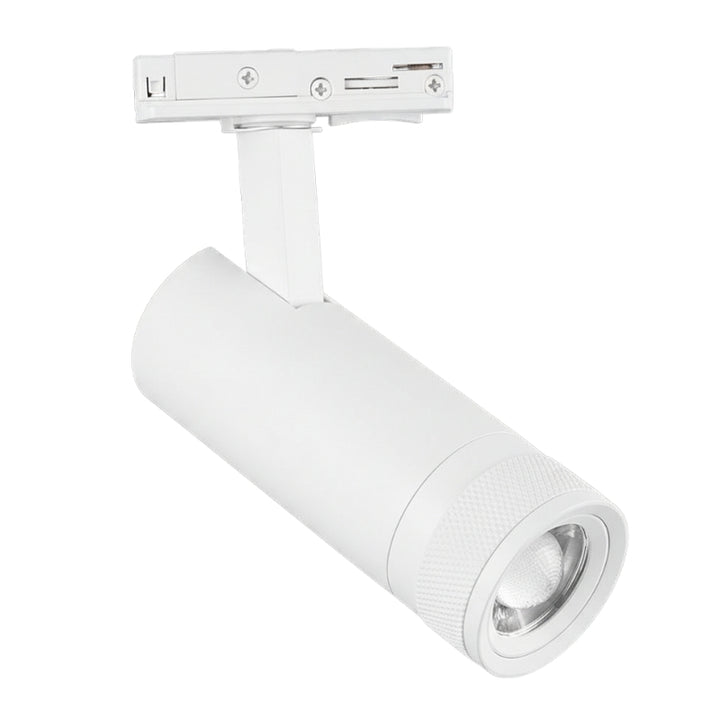 Spot LED sur Rail Blanc Angle Ajustable Monophasé 30W 15-60° CCT TRIAC Dimmable