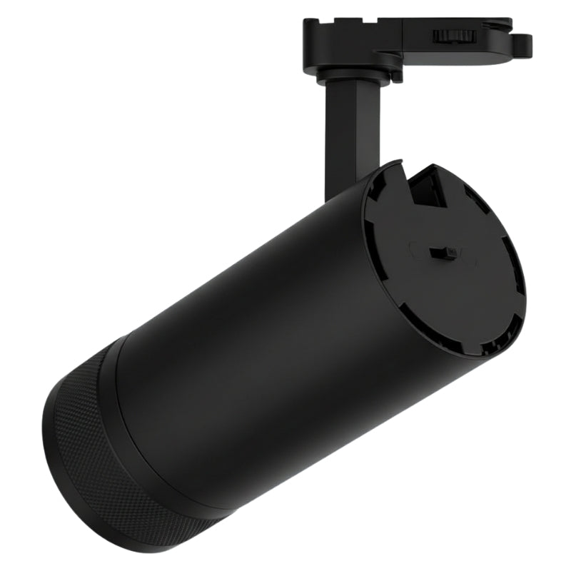 Spot LED sur Rail Noir Angle Ajustable Triphasé 30W 15-60° CCT TRIAC Dimmable