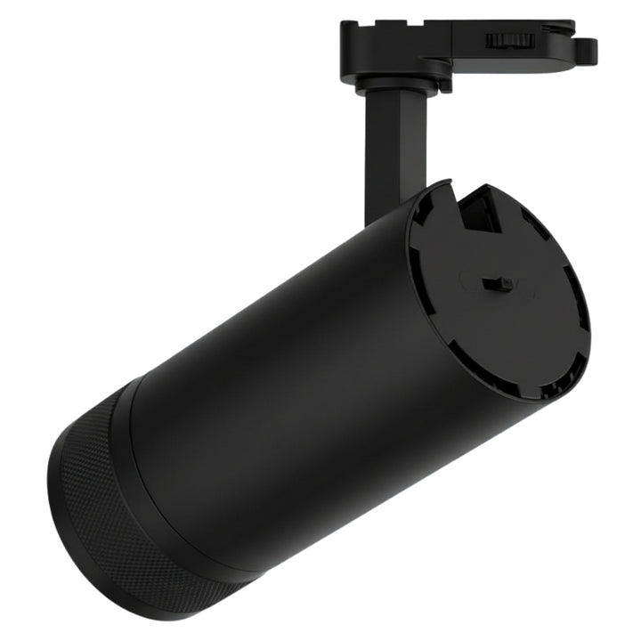 Spot LED sur Rail Noir Angle Ajustable Triphasé 30W 15-60° CCT TRIAC Dimmable