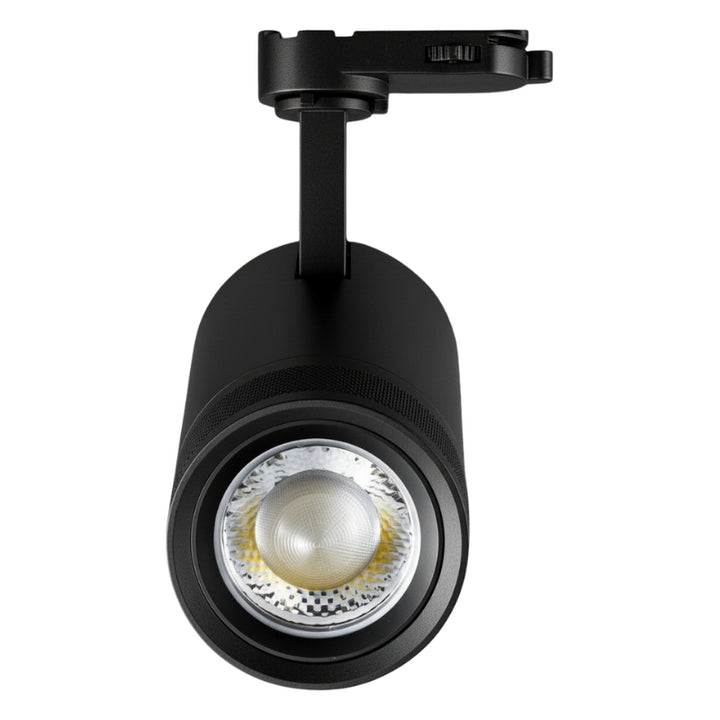 Spot LED sur Rail Noir Angle Ajustable Triphasé 30W 15-60° CCT TRIAC Dimmable