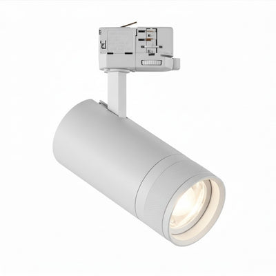 Spot LED sur Rail Blanc Angle Ajustable Triphasé 30W 15-60° CCT TRIAC Dimmable