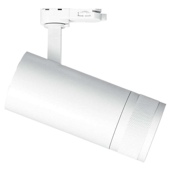 Spot LED sur Rail Blanc Angle Ajustable Triphasé 30W 15-60° CCT TRIAC Dimmable