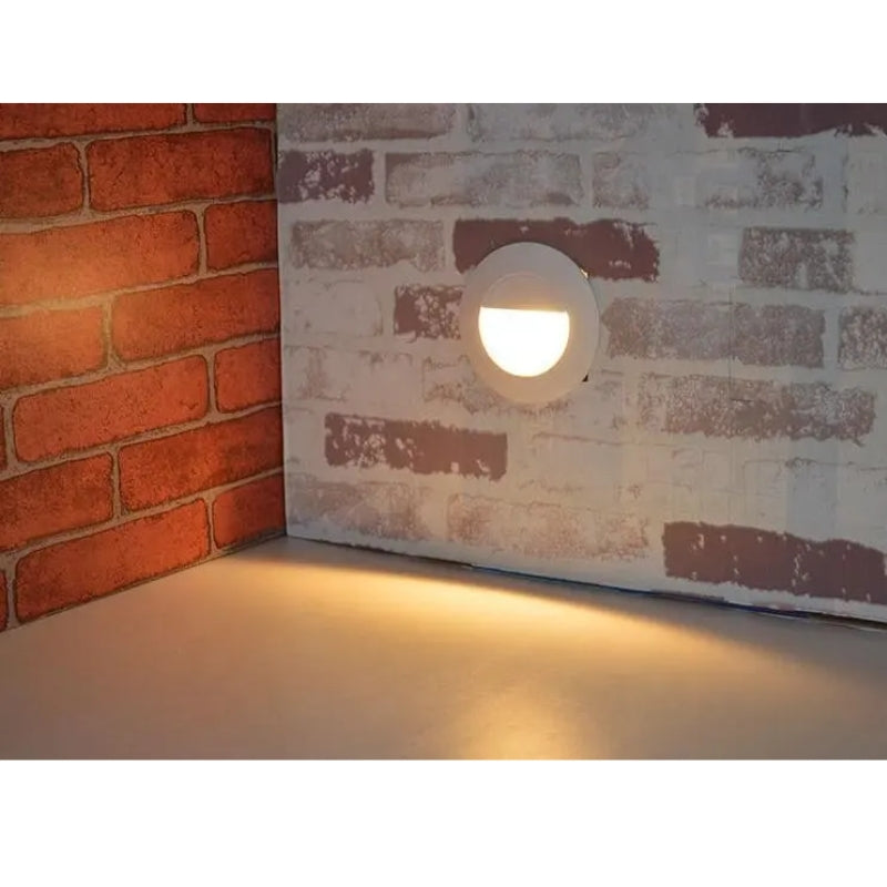 Support Spot Aluminium GU10 LED Demi-Rond Orientable Ø83mm Blanc