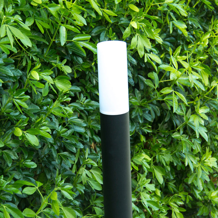 Borne Extérieure 100cm 220V Noir IP65 pour Ampoule E27 - Pack de 6