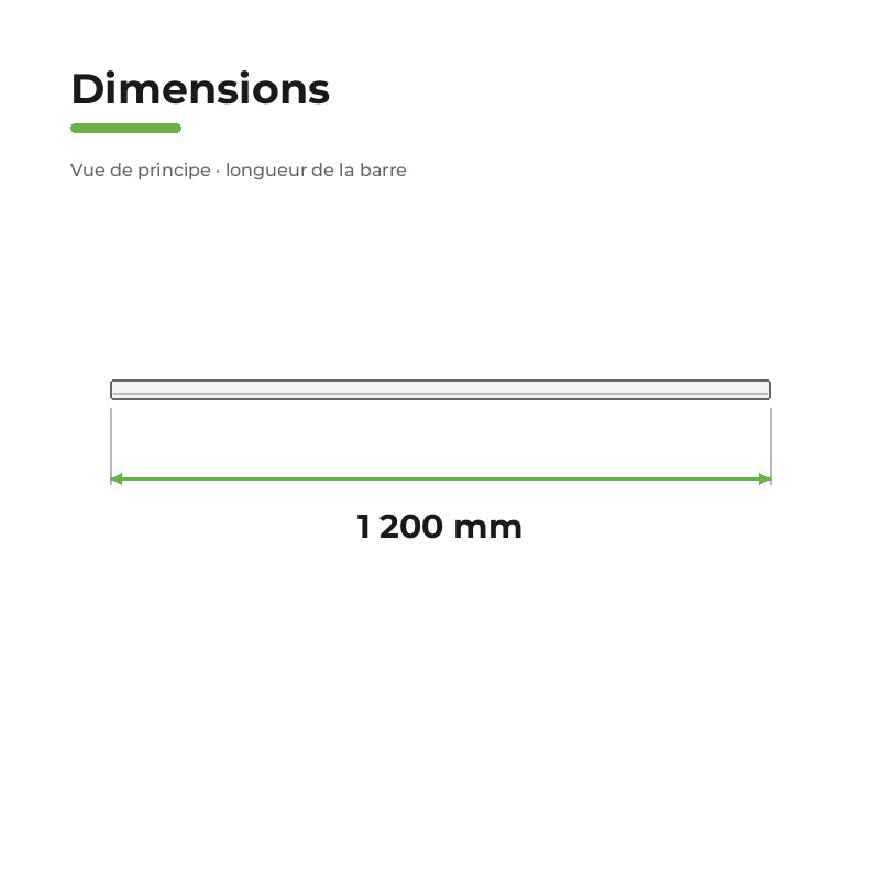 Réglette LED pour Hexagone 120cm 16W 110lm/W
