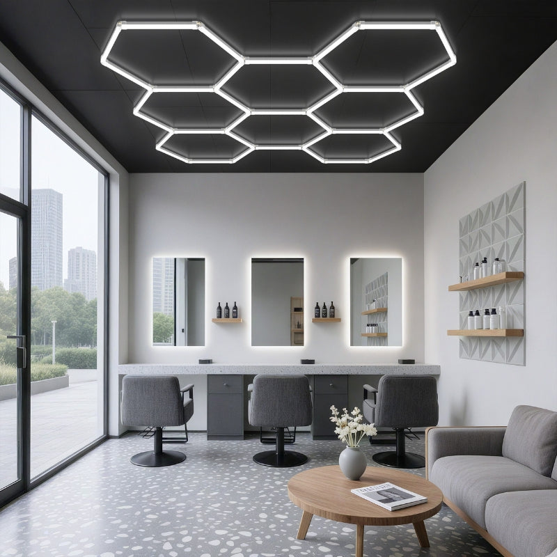 Kit 8 éclairages LED Hexagonal 227,5W - 100lm/W