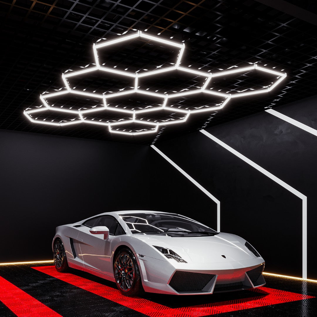 Kit 11 éclairages LED Hexagonal 385W - 120lm/W