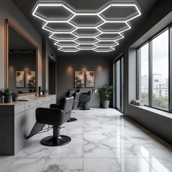 Kit 14 éclairages LED Hexagonal 456W - 120lm/W