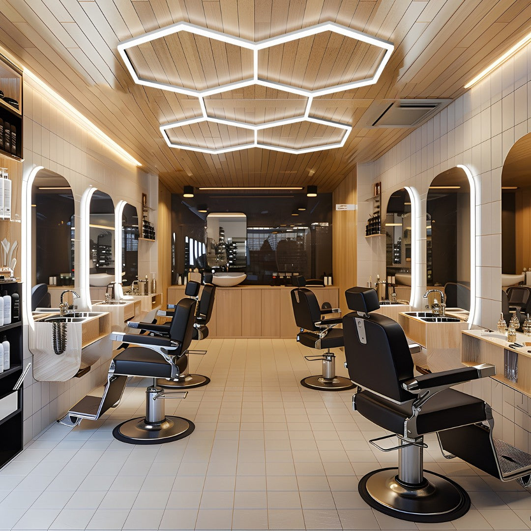 Kit 5 éclairages LED Hexagonal 192W - 120lm/W