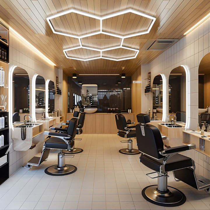 Kit 5 éclairages LED Hexagonal 192W - 120lm/W