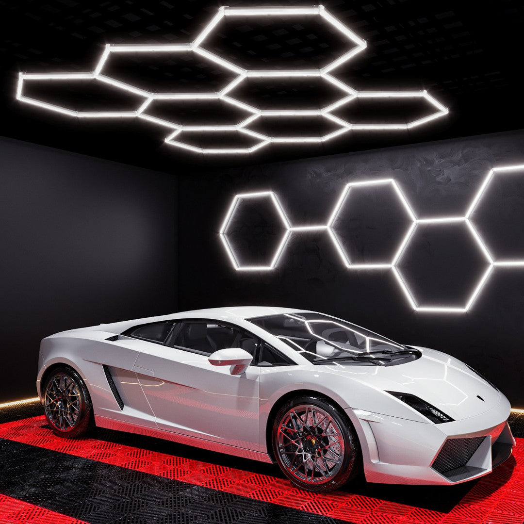 Kit 8 éclairages LED Hexagonal 280W - 120lm/W