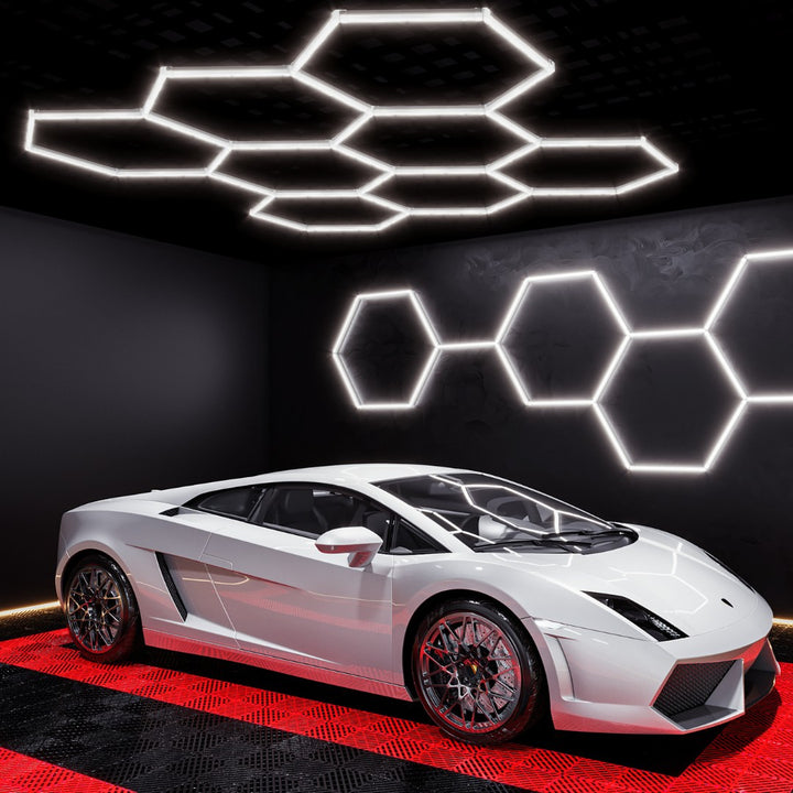 Kit 8 éclairages LED Hexagonal 280W - 120lm/W
