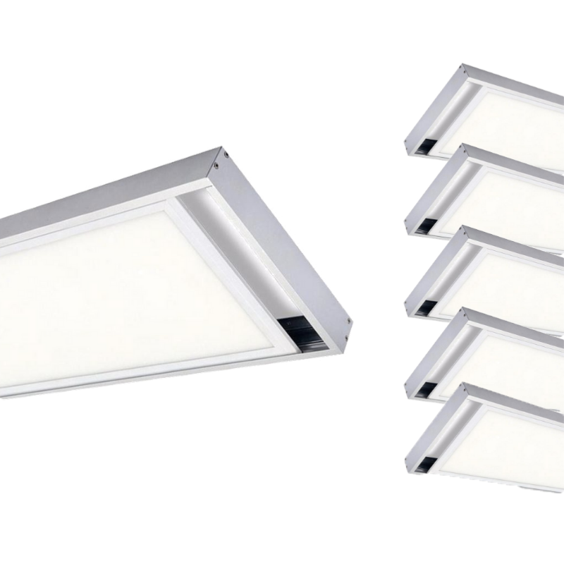 Kit en Saillie pour Dalle LED Slim 120x30 Alu - Pack de 6