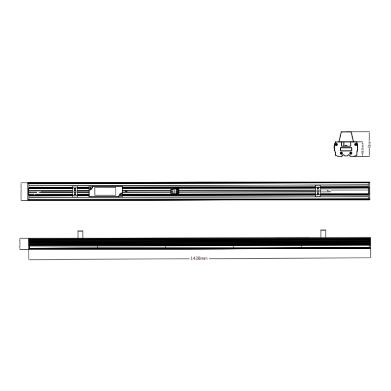 Suspension Linéaire LED 150cm 60W 130lm/W Interconnectable CCT Blanc