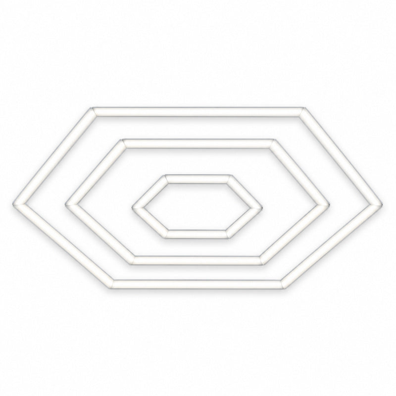 Kit Halo Triple 3 Hexagones Concentriques Éclairage LED Hexagonal 213W 110lm/W