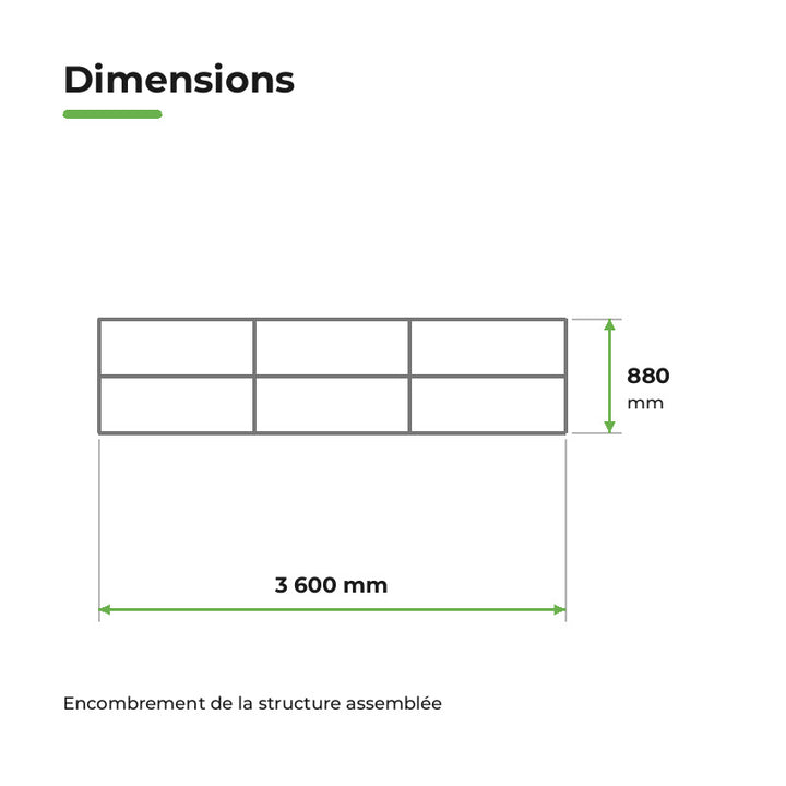 Kit Ligne Atelier 3,60m Éclairage LED Linéaire 196W 110lm/W