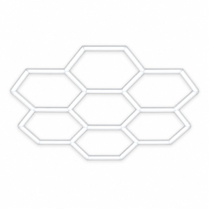 Kit Ruche 7 Hexagones Éclairage LED Hexagonal 195W 110lm/W