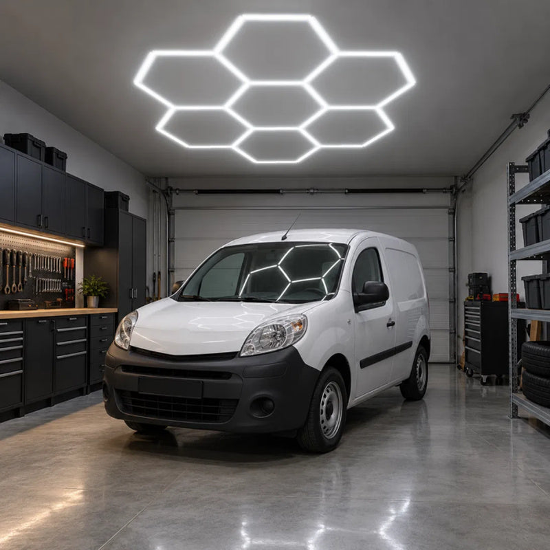 Kit Ruche 7 Hexagones Éclairage LED Hexagonal 195W 110lm/W