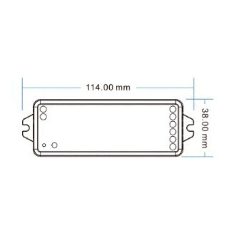 Kit Contrôleur LED RGBW RF 12-24V DC avec Télécommande - Blanc