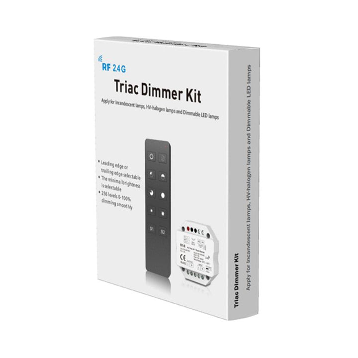 Kit Variateur LED 220V 360W TRIAC Dimmer + Push Dim avec Télécommande - Noir