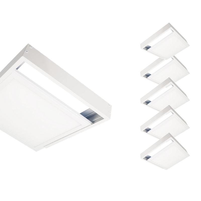 Kit en Saillie pour Dalle LED Slim 60x60 Blanc - Pack de 6