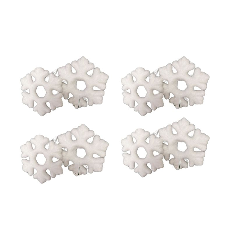 Décoration de Sapin Flocon 11cm à suspendre - set 2 pcs (Lot de 4)