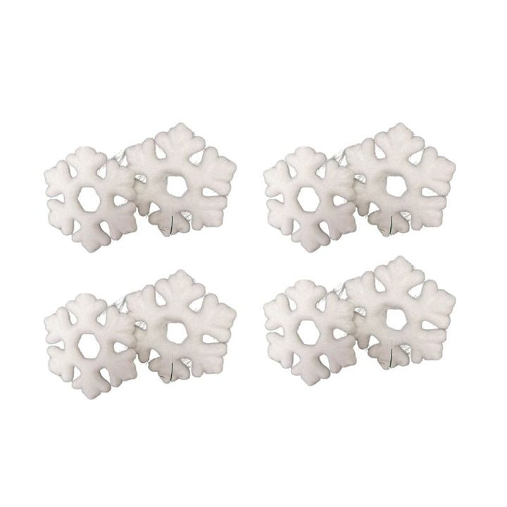 Décoration de Sapin Flocon 11cm à suspendre - set 2 pcs (Lot de 4)