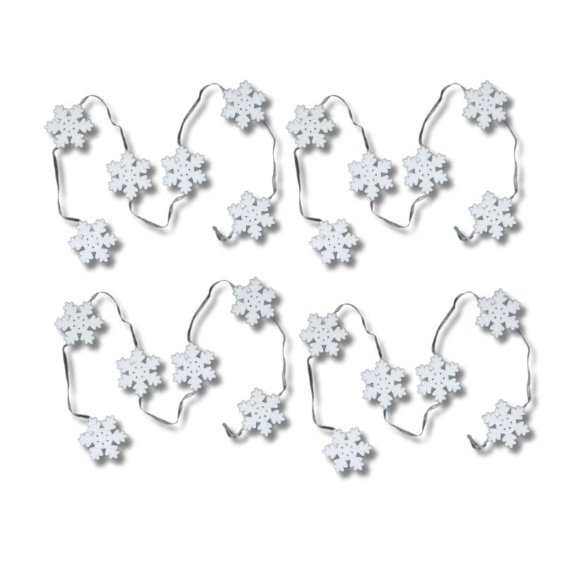 Guirlande Flocon de Neige 1.8m (Lot de 4)