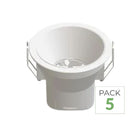 Pack de 5 - Spot LED Encastrable 9W IP44 Dimmable CCT Ø85.5mm