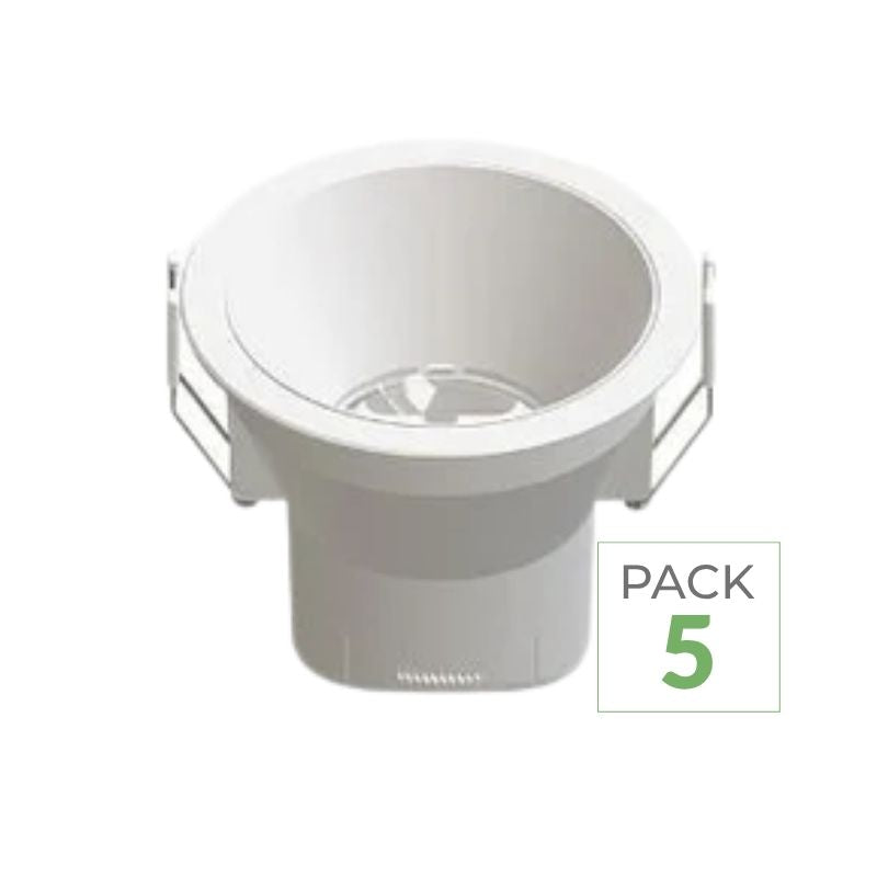 Paquete de 5 - Foco LED Empotrable 9W IP44 Dimmable CCT Ø85.5mm