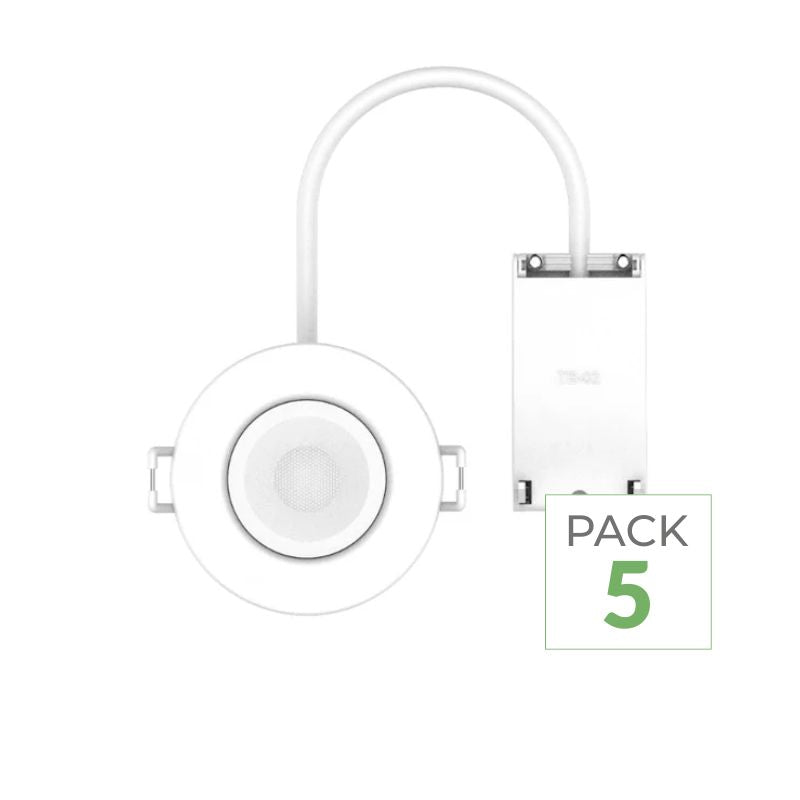 Pack de 5 - Spot LED étanche IP65 Encastrable Dimmable CCT 6W Alu