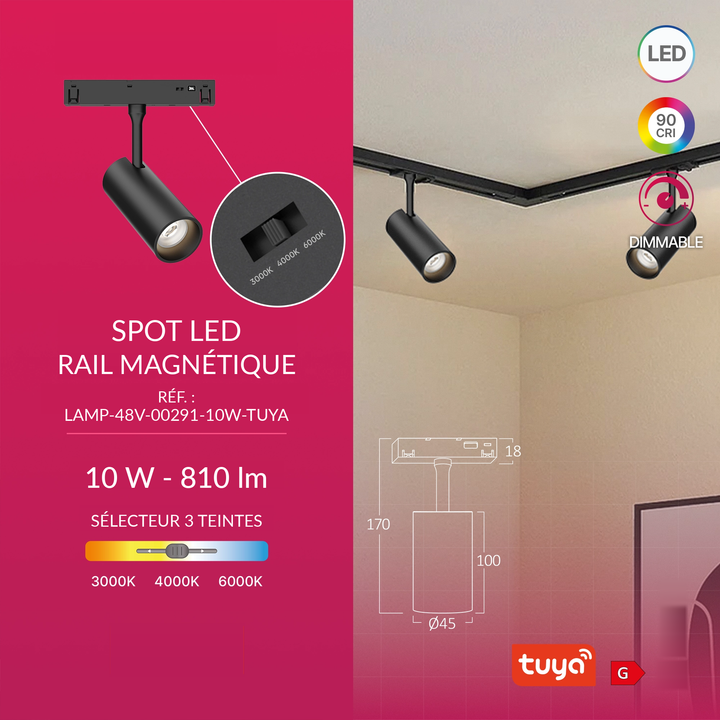 Infographie LAMP-48V-00291-10W-TUYA