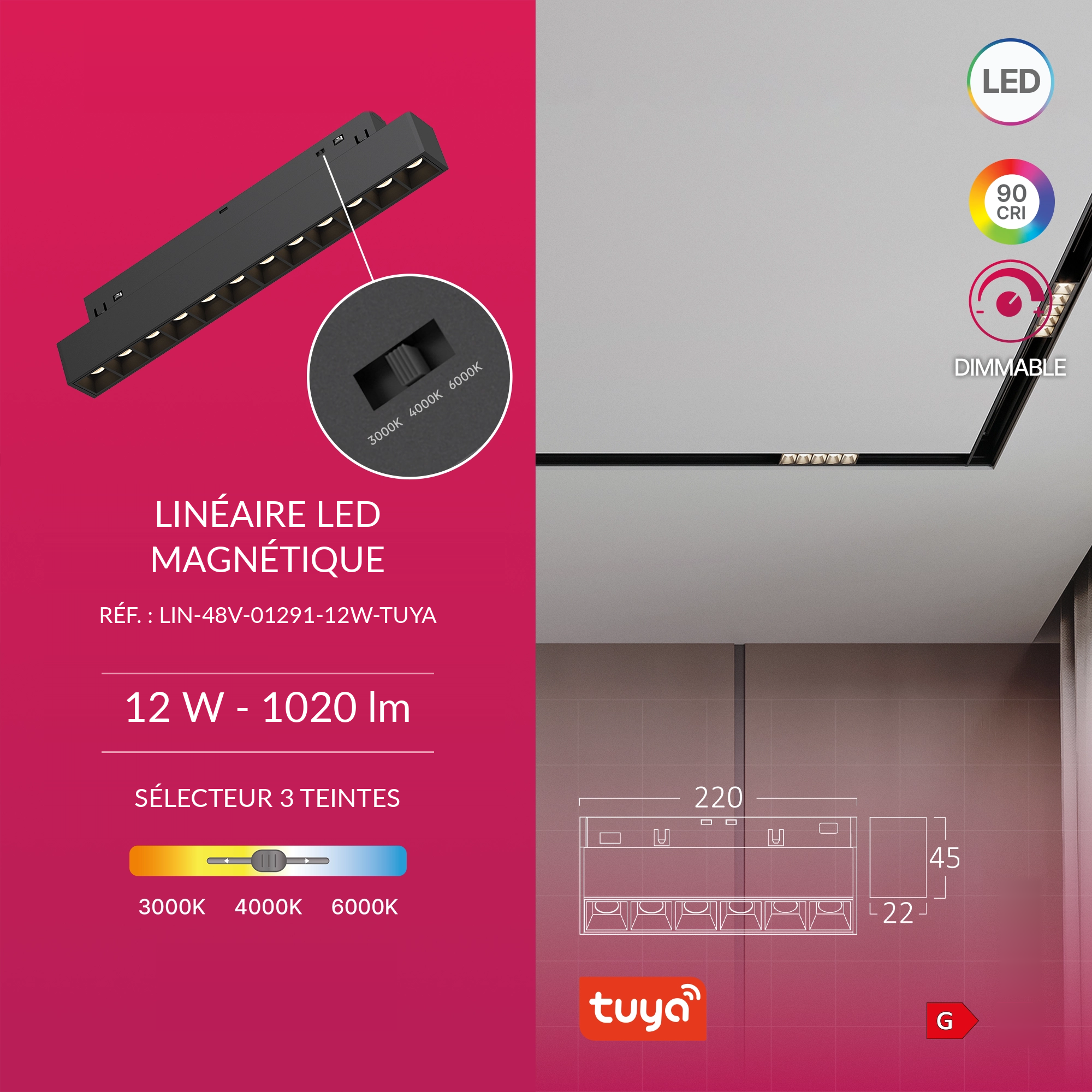 Infographie LIN-48V-01291-12W-TUYA