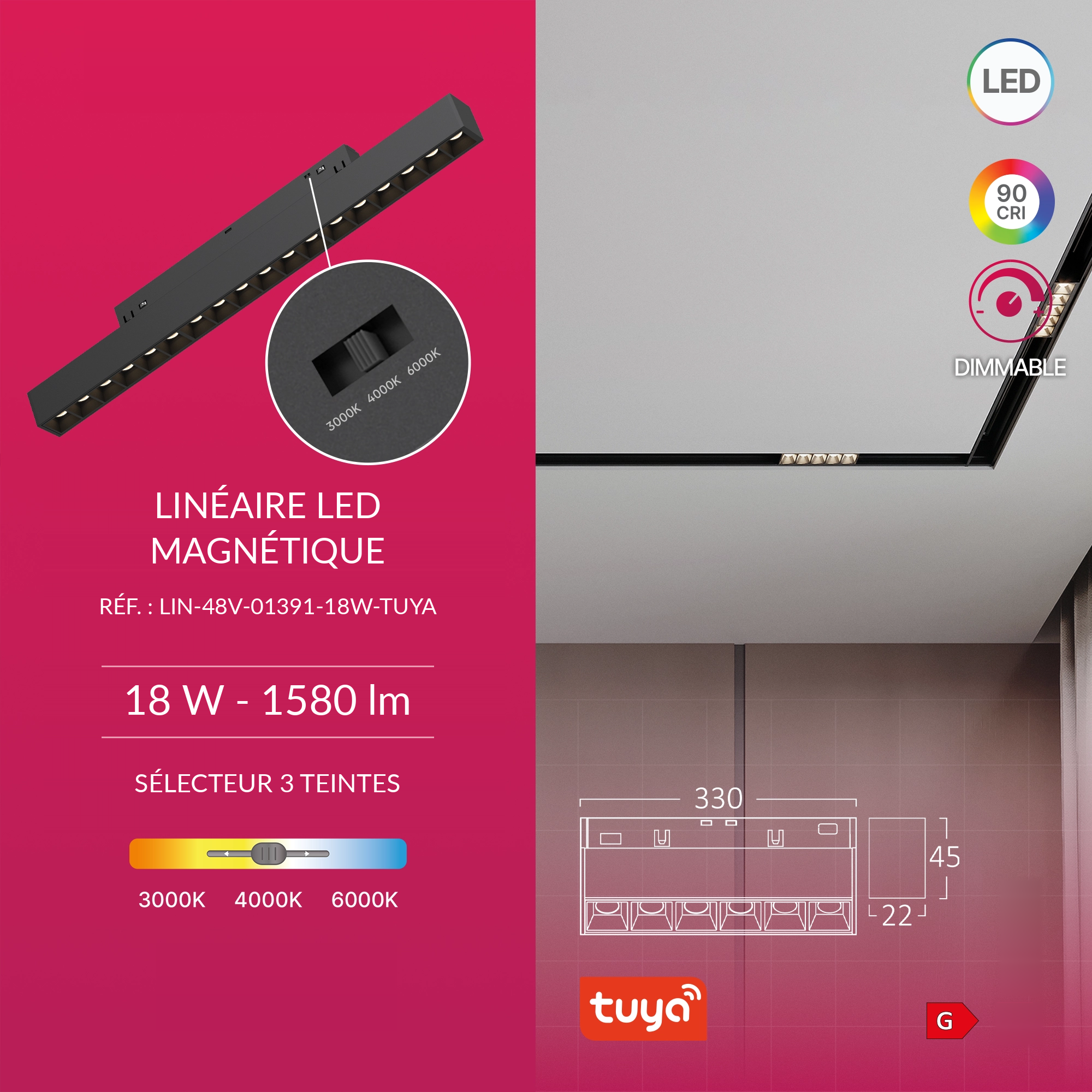 Infographie LIN-48V-01391-18W-TUYA