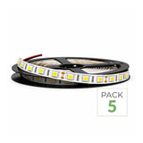 Bandeau LED 12V 5M 5050 60LED/m - Pack de 5