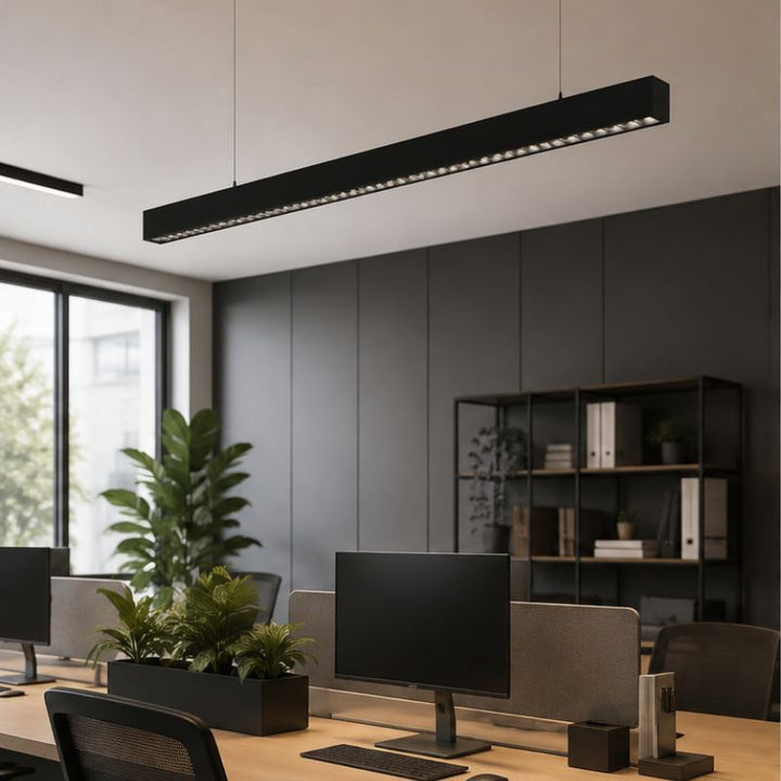 Linéaire Suspendu LED 30W 120cm UGR19 Noir - Garantie 5 ans