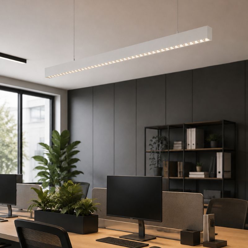 Linéaire Suspendu LED 30W 120cm UGR19 Blanc - Garantie 5 ans