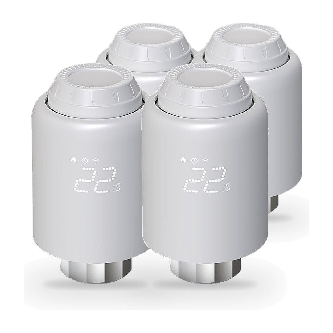 Tête Thermostatique Connectée ZigBee Universelle (Lot de 4)