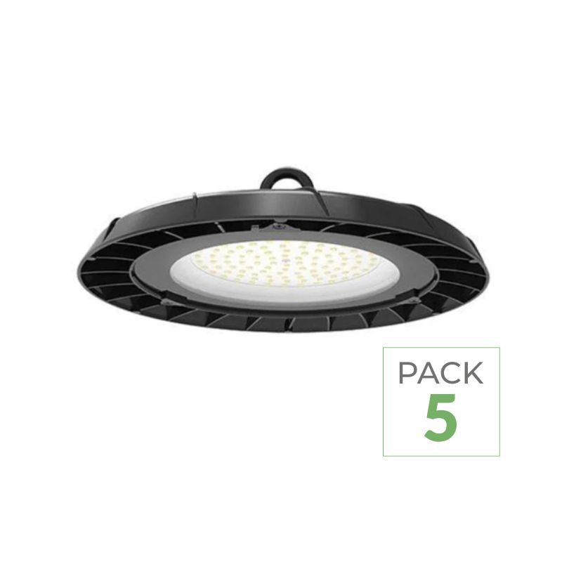 Pack de  5 - Cloche Highbay Industrielle UFO 120° 100W