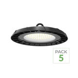 Cloche Highbay Industrielle UFO 120° 100W - Pack de 5