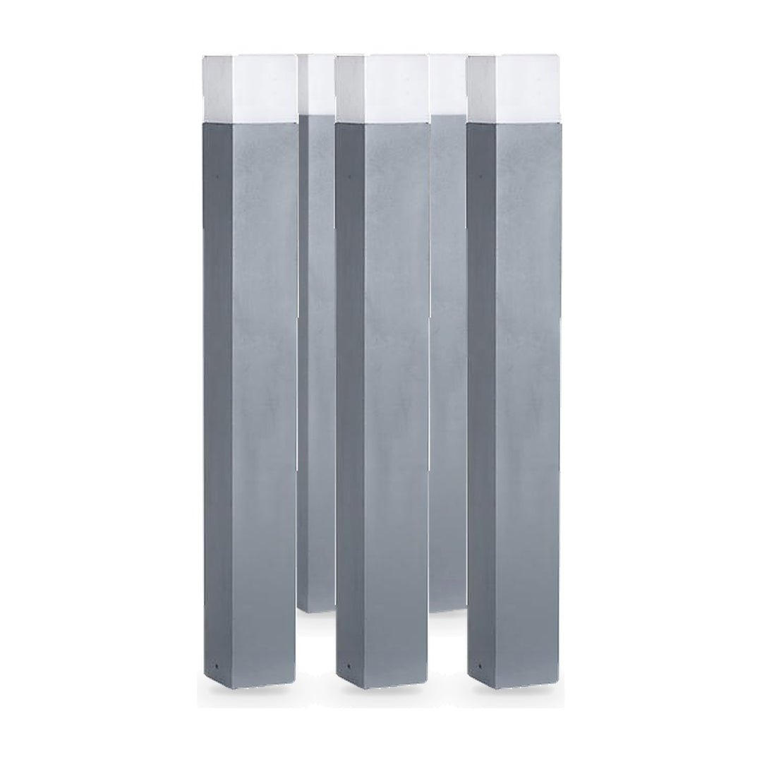 Pack de  5 - Borne LED Extérieure 80cm GRIS IP54 Aluminium