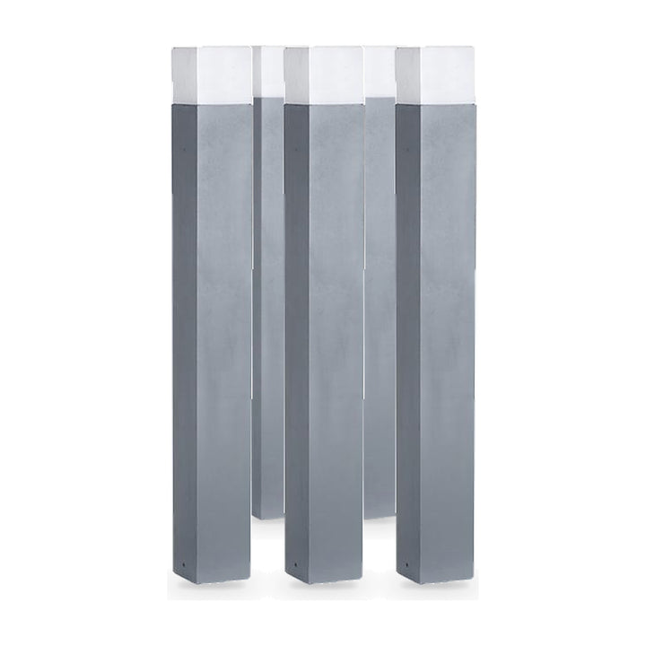 Pack de  5 - Borne LED Extérieure 80cm GRIS IP54 Aluminium