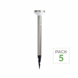LED -zonne -energie om 2W 50 cm ronde IP44 te remmen met aluminium PIR -detector (5 pack)
