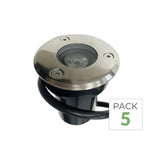 Pack de  5 - Spot Extérieur Encastrable LED IP65 220V Sol 3W 45°